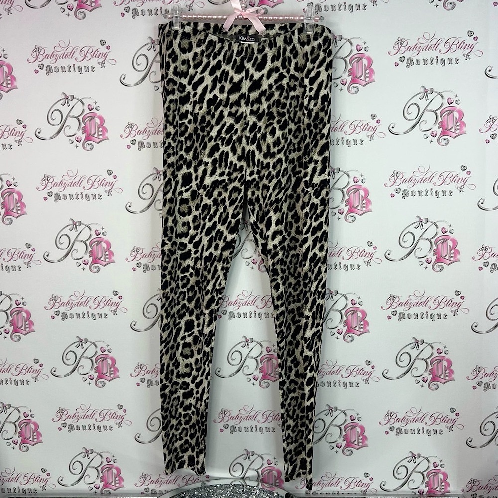 Kim and co tights cheetah animal print Chic Leopard Pattern Leggings